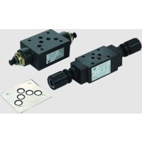 TCV Modular Throttle & Check Valves – Hydraulic Modular Throttle Check Valve for Flow Regulation, One Way Free Flow and Controlled Return, Compact Stackable Design, Industrial Hydraulic Systems
